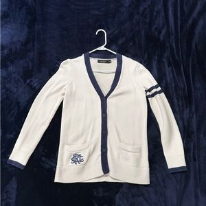 Ralph Lauren Cream and Navy Cardigan
